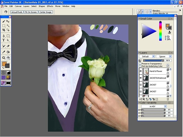 Step by step painting in Corel Painter